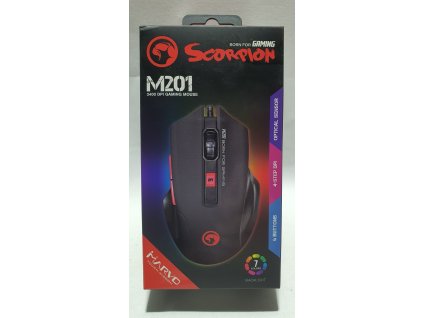 PCH MARVO SCORPION HERNÁ MYŠ M201 2400 DPI GAMING MOUSE BLACK