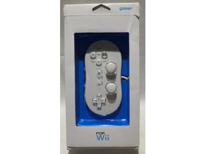 WIIH GAMER GAMEPAD CONTROLLER WIRED WHITE - KLASICKÝ OVLÁDAČ PRE NINTENDO WII KÁBLOVÝ BIELY