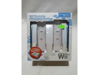 WIIH CHARGING STATION REMOTE WHITE + 2 RECHARGEABLE BATTERY PACKS