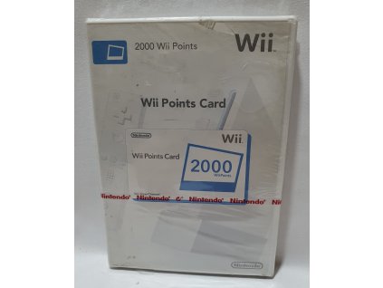 WIIS WII POINTS CARD 2000 Nintendo Wii