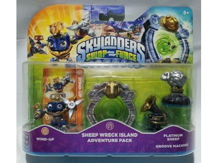 SKYLANDERS: SWAP FORCE SHEEP WRECK ISLAND ADVENTURE PACK - WIND-UP + SHEEP WRECK ISLAND + PLATINUM SHEEP + GROOVE MACHINE