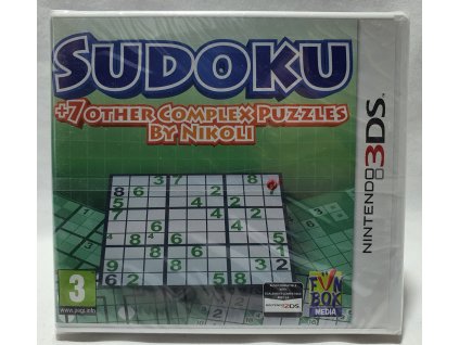 SUDOKU +7 OTHER COMPLEX PUZZLES BY NIKOLI ORIGINÁL FÓLIA Nintendo 3DS
