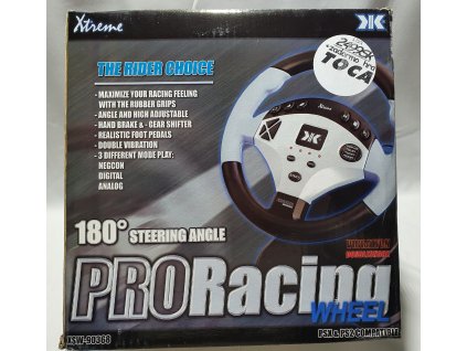 XTREME DOUBLE SHOCK PRORACING WHEEL AND PEDALS XSW-90368 DOUBLE SHOCK VOLANT A PEDÁLE PRE PLAYSTATION 1 A 2