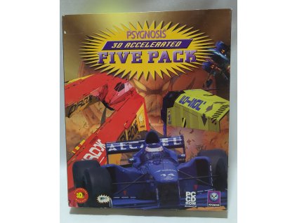 PC PSYGNOSIS 3D ACCELERATED FIVE PACK FORMULA1+G-POLICE+WIPEOUT XL+SHIPWRECKERS+SHADOW MASTER
