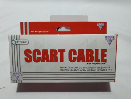 BLAZE SCART CABLE - SCART KÁBEL S G-Con ADAPTÉROM PRE PIŠTOĽ PRE PLAYSTATION 1