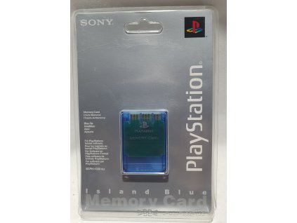 PXH ORIGINÁL SONY 1MB PAMäŤOVÁ KARTA PRE PLAYSTATION ONE ISLAND BLUE SCPH-1020 - OŠÚCHANÁ