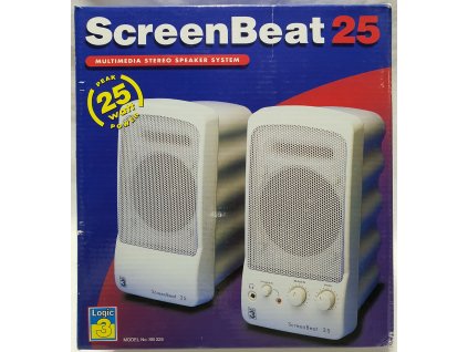 LOGIC3 SB 225 SCREENBEAT 25 Multimedia Stereo Speaker System - retro reproduktory k PC 25 Watt