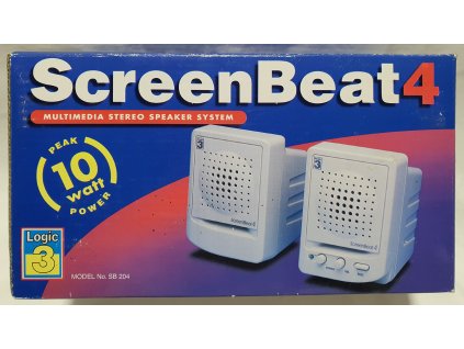 LOGIC3 SB 204 SCREENBEAT 4 Multimedia Stereo Speaker System - retro reproduktory k PC 10 Watt