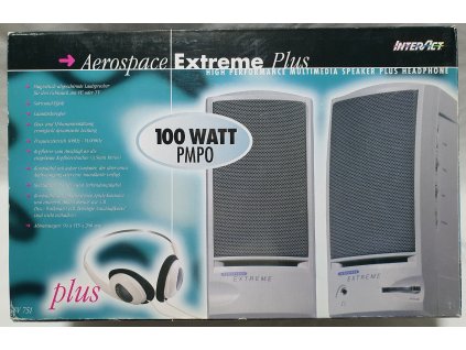 INTERACT SV 751 AEROSPACE EXTREME PLUS HIGH PERFORMANCE MULTIMEDIA SPEAKER PLUS HEADPHONE - retro reproduktory so slúchadlami 100 watt