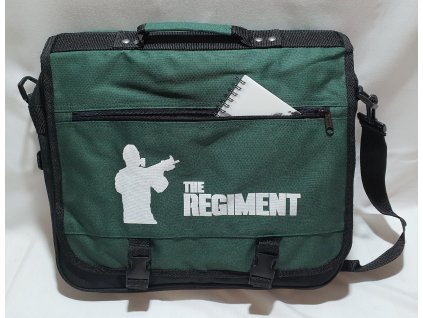 The Regiment Messenger Bag Taška cez plece / aktovka zeleno-čierna nepremokavá