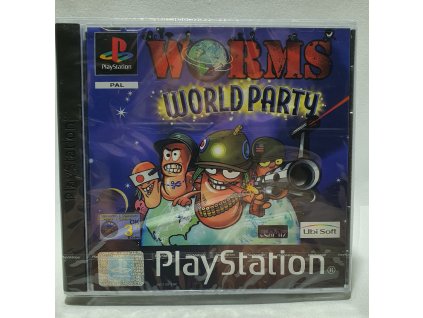 WORMS WORLD PARTY Playstation 1 PAL  SLES-03804 ORIGINÁL FÓLIA - FÓLIA NEPATRNE POŠKODENÁ
