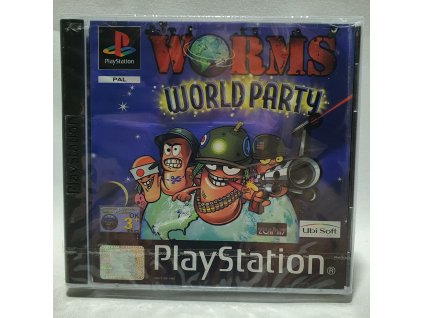 WORMS WORLD PARTY Playstation 1 PAL SLES-03804 ORIGINÁL FÓLIA - KRABIČKA MIERNE POŠKODENÁ
