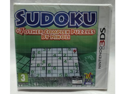 SUDOKU +7 OTHER COMPLEX PUZZLES BY NIKOLI Nintendo 3DS ORIGINÁL FÓLIA - POŠKODENÁ