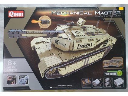 STAVEBNICA QIHUI 9801 MECHANICAL MASTER MILITARY FORCE BRICKS WITH REMOTE CONTROL  - TANK 9801 STORM OF THE DESERT Z 1276 KOCIEK NA DIAĽKOVÉ OVLÁDANIE