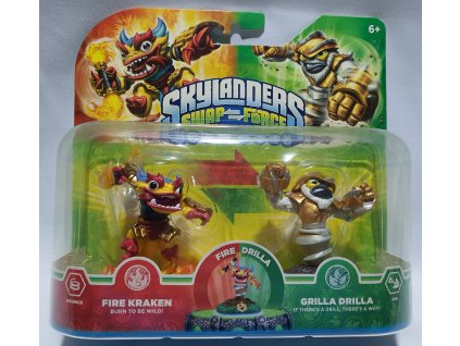 SKYLANDERS: SWAP FORCE DOUBLE PACK 4 - FIRE KRAKEN + GRILLA DRILLA