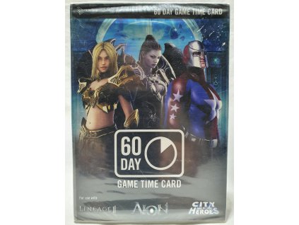 PC NC SOFT 60 DAY TIME CARD PRE LINEAGE II AION A CITY OF HEROES