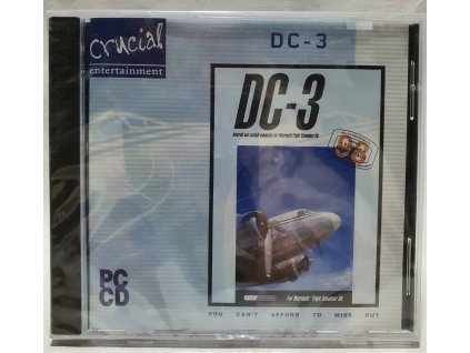 PC DC-3 Aircraft and Cockpit Expansion for Microsoft Flight Simulator 98 PC CD-ROM v jewel case obale