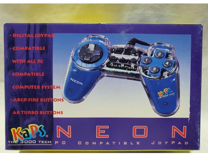 XTREME KAPS THE 3000 TECH NEON PC GAME PORT COMPATIBLE JOYPAD BLUE - PC HERNÝ JOYPAD MODRÝ