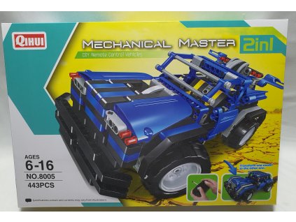 STAVEBNICA QIHUI 8005 MECHANICAL MASTER SPORTS CAR & SALOON CAR 2in1 REMOTE CONTROL VEHICLES - STAVEBNICA Z 443 KOCIEK ŠPORTOVÉ AUTO/AUTO NA DIAĽKOVÉ OVLÁDANIE