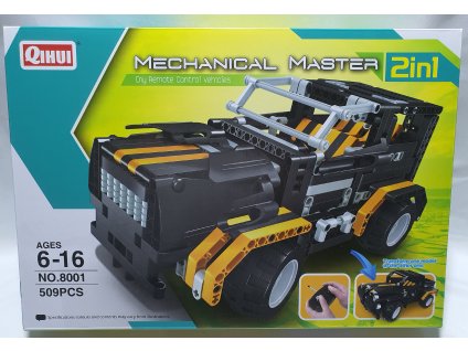 STAVEBNICA QIHUI 8001 MECHANICAL MASTER SUV CAR & PICK UP TRUCK 2in1 REMOTE CONTROL VEHICLES - STAVEBNICA Z 509 KOCIEK 2 V 1 SUV / PICK-UP NA DIAĽKOVÉ OVLÁDANIE