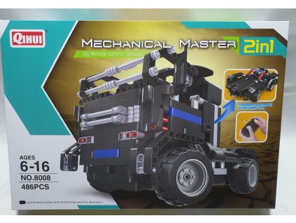 STAVEBNICA QIHUI 8008 MECHANICAL MASTER TRUCK & SPORTS CAR 2in1 REMOTE CONTROL VEHICLES - STAVEBNICA Z 486 KOCIEK NÁKLADNÉ AUTO/ŠPORTOVÉ  AUTO NA DIAĽKOVÉ OVLÁDANIE