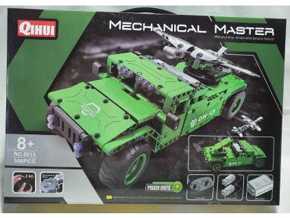 STAVEBNICA QIHUI 8013 MECHANICAL MASTER MILITARY FORCE BRICKS UAV CARRIER QH-13 RC - ŤAHAČ QH-13 A ODNÍMATEĽNÉ LIETADLO NA NA DIAĽKOVÉ OVLÁDANIE