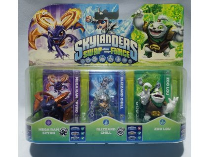 SKYLANDERS: SWAP FORCE TRIPLE PACK B MEGA RAM SPYRO 3 + BLIZZARD CHILL 2 + ZOO LOU