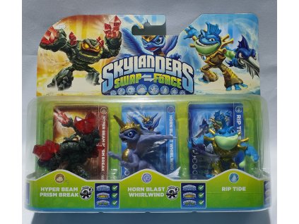 SKYLANDERS: SWAP FORCE TRIPLE PACK E HYPER BEAM PRISM BREAK 3 + HORN BLAST WHIRLWIND 3 +  RIP TIDE