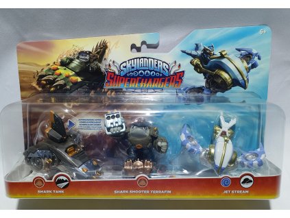 SKYLANDERS: SUPERCHARGERS TRIPLE PACK- SHARK SHOOTER TERRAFIN + SHARK TANK + JET STREAM