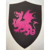 Veľký štít čierny - drak ružový