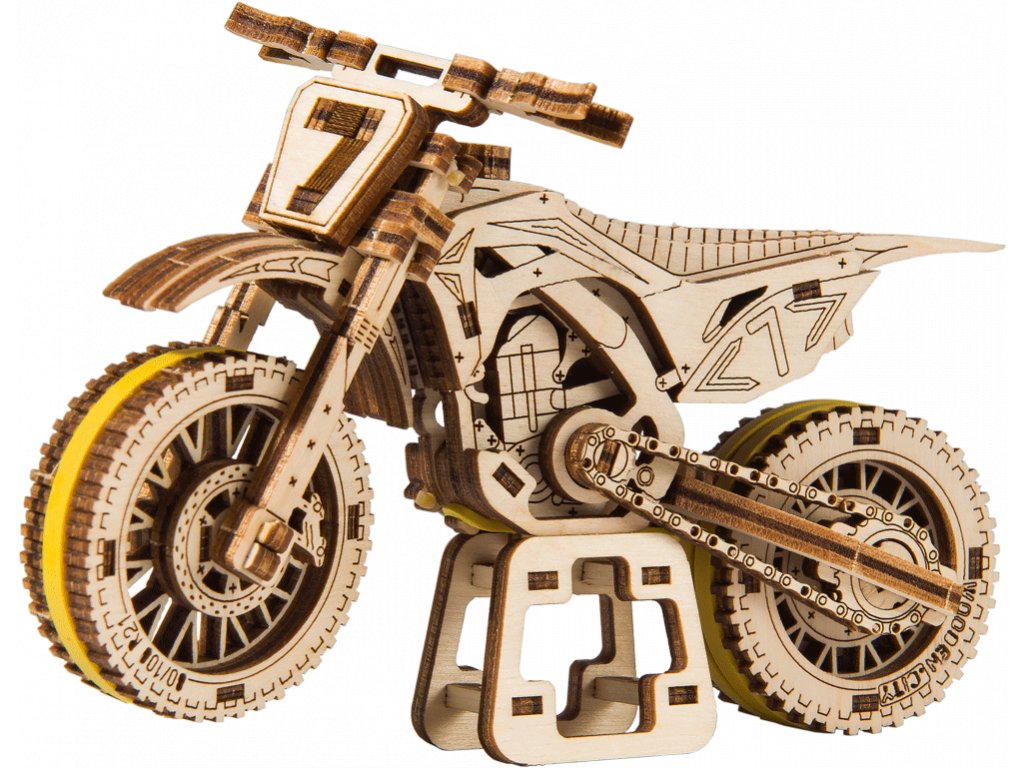 motocross motorbike woodencity wooden mechanical model set 01 990x769