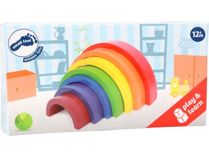 6969 legler small foot Holzbausteine Grosser Regenbogen Verpackung