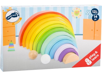 11412 small foot legler holzbausteine regenbogen xl Verpackung