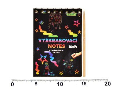 Vyškrabovací notes 14x10cm 12 listů