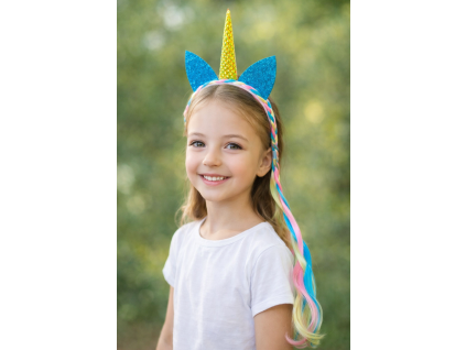 Set karneval - čelenka JEDNOROŽEC s copem