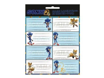 Jmenovky na sešity SONIC