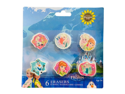 Guma mazací FROZEN 6 kusů