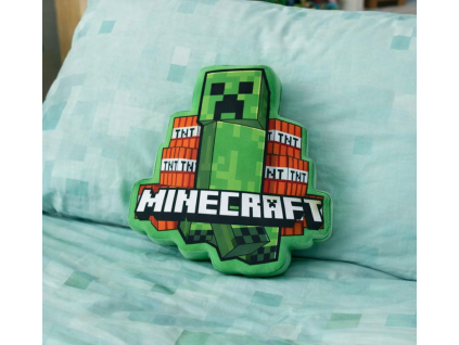 Dětský polštářek 3D MINECRAFT CREEPER TNT