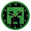 Dětské nástěnné hodiny MINECRAFT CREEPER zelenočerné 24 cm