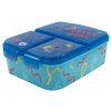 Dětský svačinový box LILO A STITCH 3 přihrádky modrý