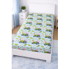 Dětské prostěradlo PEPPA PIG traktor 90x200 cm modré