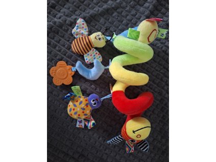 Plyšový hadík na hrazdičku