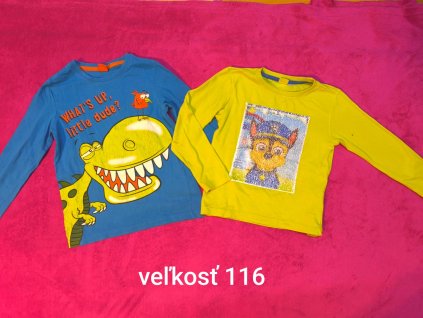 2x tričko s dlhým rukávom