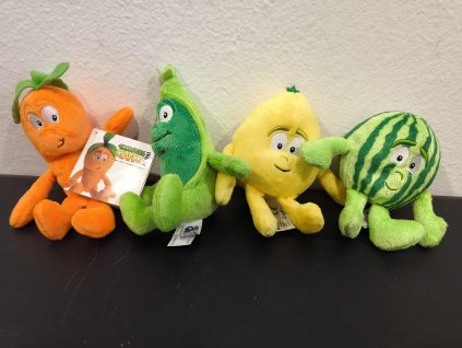 4 plyšáky setík zeleniny