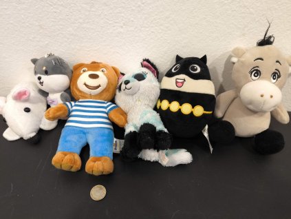 set 6 plyšákov menších