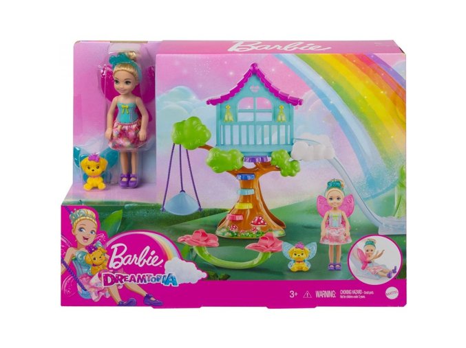 Barbie Chelsea s domkem na stromě herní set