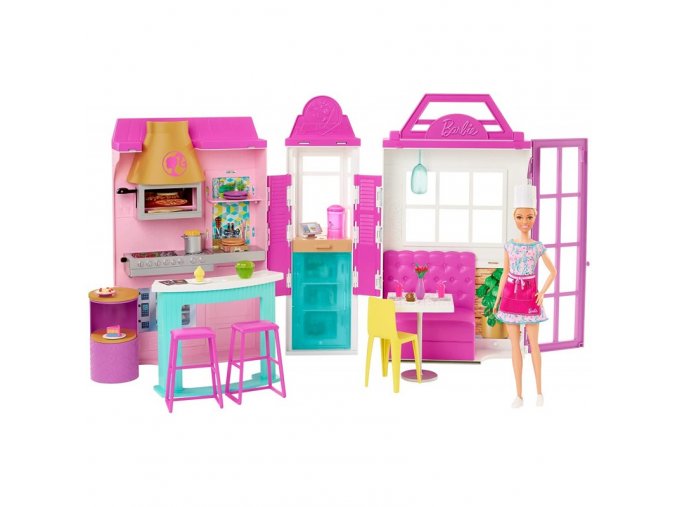 Mattel Barbie herní set restaurace s panenkou