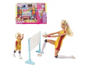 BARBIE Volleyball Trenérka s holčičkou a doplňky