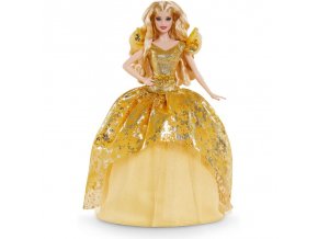 Barbie vánoční panenka blondýnka 2020