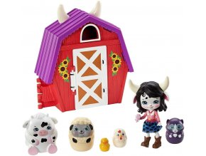 Mattel Enchantimals tajné útočiště nejlepších přátel Cow Cambrie Farmhouse